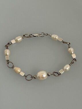 Freshwater Pearl  925 sterling silver Bracelet​​